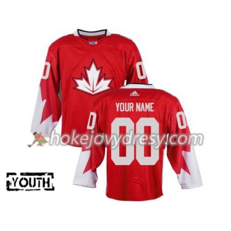 Dětské Hokejový Dres Kanada Personalizované Světový pohár v ledním hokeji 2016 Červená